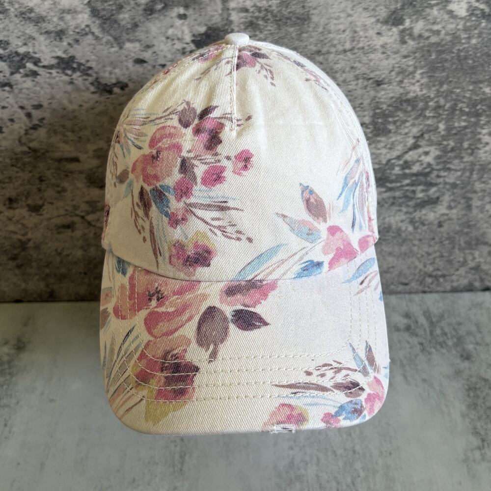 Vintage Surf Brand Billabong Womens Floral Design Cap Adjustable Strap Hat Adult